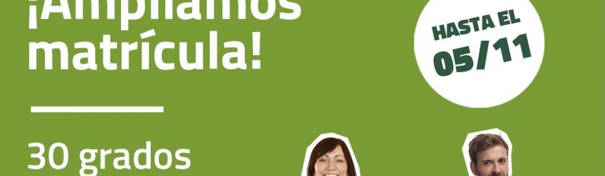 LA UNED AMPLÍA EL PLAZO DE MATRÍCULA HASTA EL 5 DE NOVIEMBRE PARA ESTUDIOS DE GRADO, MICROGRADO Y CURSO DE ACCESO