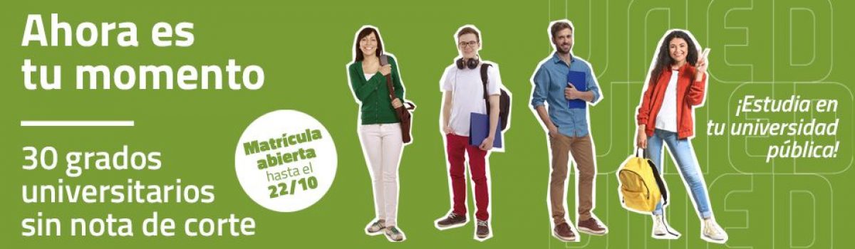MATRÍCULA ABIERTA EN LA UNED DE CIUDAD REAL PARA EL CURSO 24/25, HASTA EL 22 DE OCTUBRE, SIN NOTA DE CORTE