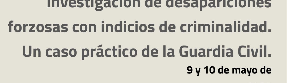 UNA INVESTIGACIÓN REAL SOBRE DESAPARICIONES FORZOSAS SERÁ EL ARGUMENTO PRINCIPAL DE UN CURSO QUE SE VA A DESARROLLAR EN LA UNED DE CIUDAD REAL