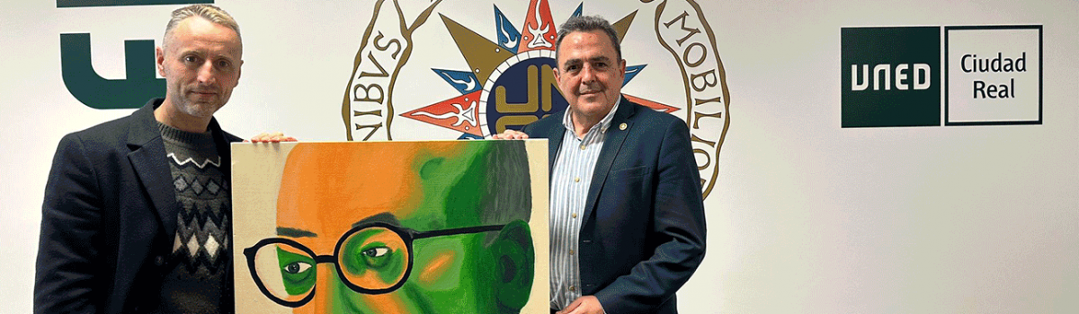 EL I.E.S BERNARDO DE BALBUENA DE VALDEPEÑAS HA DONADO AL CENTRO ASOCIADO A LA UNED UN RETRATO DEL PEDAGOGO VALDEPEÑERO LORENZO LUZURIAGA QUE DA NOMBRE A ESTA UNIVERSIDAD EN NUESTRA CIUDAD.