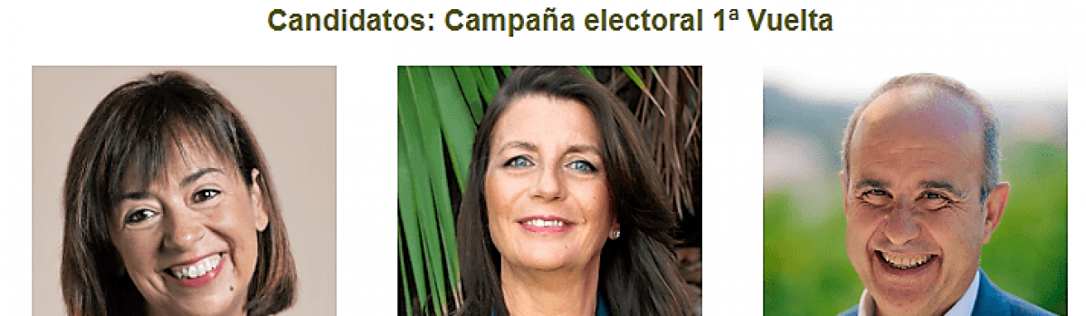 RICARDO MAIRAL, VICTORIA MARRERO Y ENCARNACIÓN SARRIÁ, CANDIDATOS A RECTOR/A